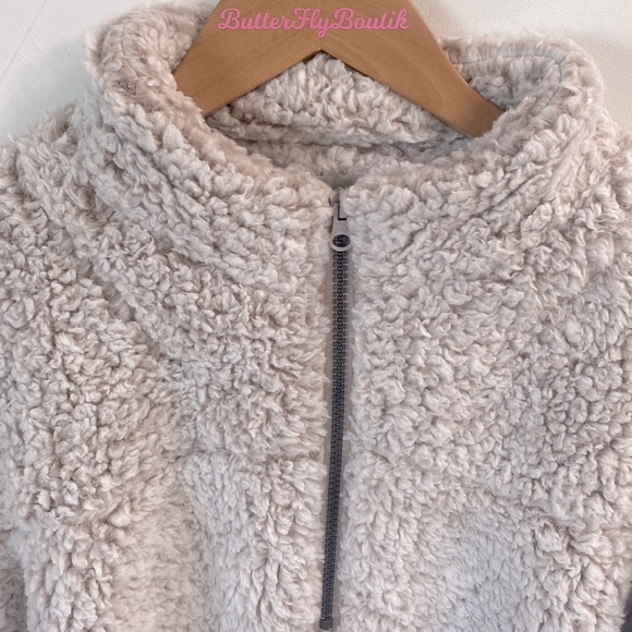 (A5) Charlie Paige Rugged Luxe Sherpa Mock Pullover, Very Pale Pink, Size S, NWT - Picture 5 of 11